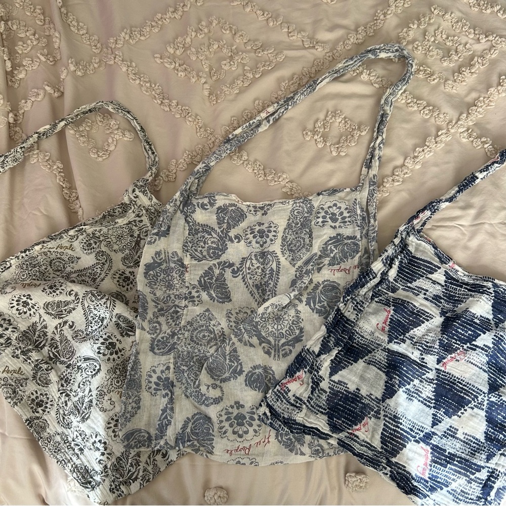 Free People Floral Patterned Tote Bags